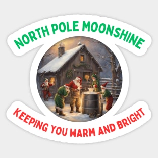 North Pole Moonshine Sticker